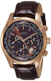 Guess Pursuit Chronograph Brown Dial Brown Leather Strap Watch for Men - W0500G3 Buy Now By Guess
