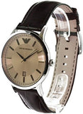 Emporio Armani Classic Quartz Brown Dial Brown Leather Strap Watch For Men - AR2427 Buy Now By Emporio Armani