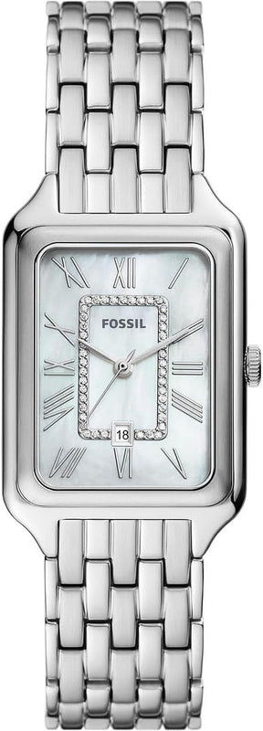 Fossil Raquel Three Hand Date Mother of Pearl Dial Silver Steel Strap Watch for Women - ES5306 Buy Now By Fossil