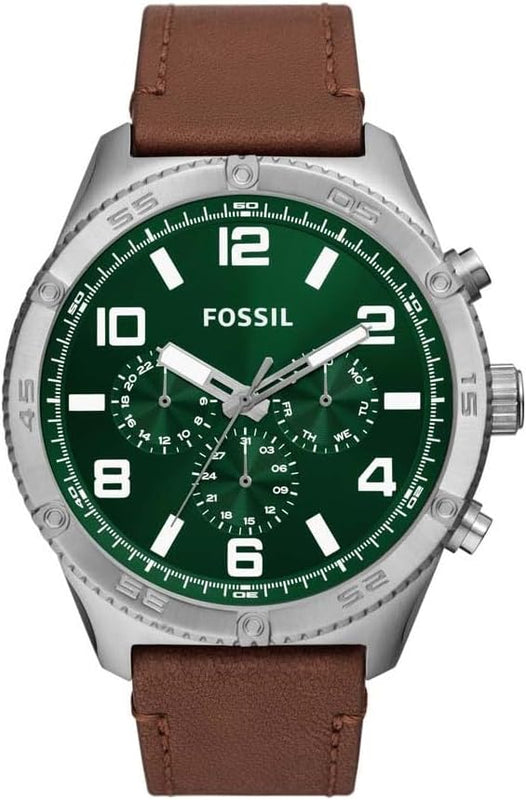 Fossil Brox Multifunction Green Dial Brown Leather Strap Watch for Men - BQ2801 Buy Now By Fossil