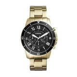 Fossil Inscription Automatic Black Dial Gold Steel Strap Watch for Men - FS5267 Buy Now By Fossil