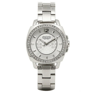 Coach Mini Boyfriend Diamonds Silver Dial Silver Steel Strap Watch for Women - 14501699 Buy Now By Coach