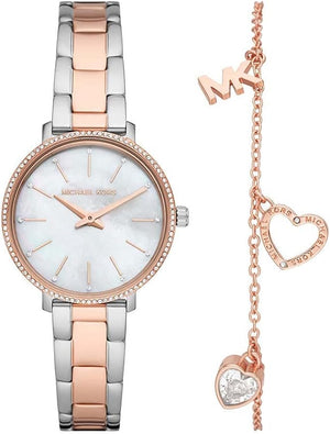 Michael Kors Pyper Quartz Mother of Pearl White Dial Two Tone Steel Strap Watch For Women - MK1066 Buy Now By Michael Kors