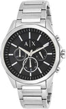 Armani Exchange Drexler Chronograph Black Dial Silver Steel Strap Watch for Men - AX2600 Buy Now By Armani Exchange