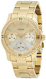 Guess Confetti Diamonds Silver Dial Gold Steel Strap Watch for Women - W0774L5 Buy Now By Guess
