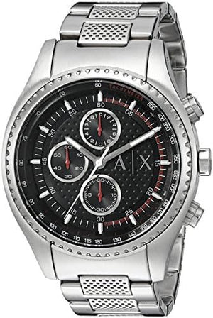 Armani Exchange The Driver Chronograph Black Dial Silver Steel Strap Watch For Men - AX1612 Buy Now By Armani Exchange