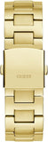 Guess Equity Analog Green Dial Gold Steel Strap Watch For Men - GW0703G2 Buy Now By Guess
