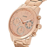 Guess Mini Sunrise Chronograph Quartz Rose Gold Dial Rose Gold Steel Strap Watch For Women - W0448L3 Buy Now By Guess