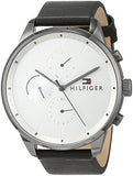 Tommy Hilfiger Lexor Silver Dial Black Leather Strap Watch For Men - 1791489 Buy Now By Tommy Hilfiger