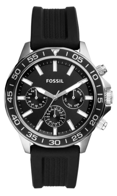 Fossil Bannon Multifunction Black Dial Black Silicone Strap Watch for Men - BQ2494 Buy Now By Fossil