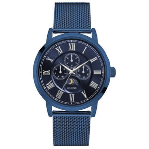Guess Delancey Analog Blue Dial Blue Mesh Bracelet Watch for Men - W0871G3 Buy Now By Guess