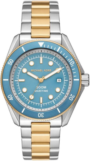 Michael Kors Maritime Three-Hand Blue Dial Two Tone Steel Strap Watch for Men - MK9169 Buy Now By Michael Kors