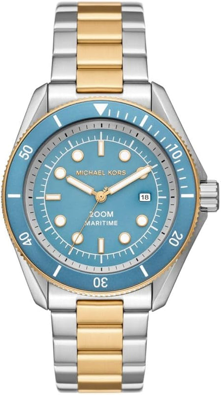 Michael Kors Maritime Three-Hand Blue Dial Two Tone Steel Strap Watch for Men - MK9169 Buy Now By Michael Kors