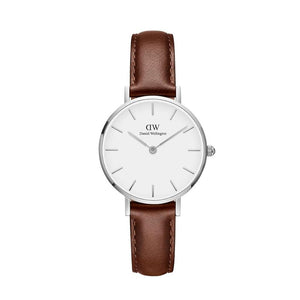 Daniel Wellington Classic Bristol White Dial Brown Leather Strap Watch For Women - DW00100056 Buy Now By Daniel Wellington