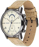 Tommy Hilfiger Kane White Dial Beige Leather Strap Watch for Men - 1710399 Buy Now By Tommy Hilfiger