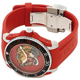 Gucci Dive Quartz Red Dial Red Rubber Strap Watch For Men - YA136315 Buy Now By Gucci