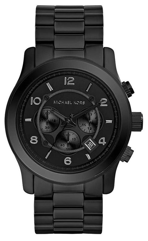 Michael Kors Runway Chronograph Black Dial Black Steel Strap Watch for Men - MK8157 Buy Now By Michael Kors