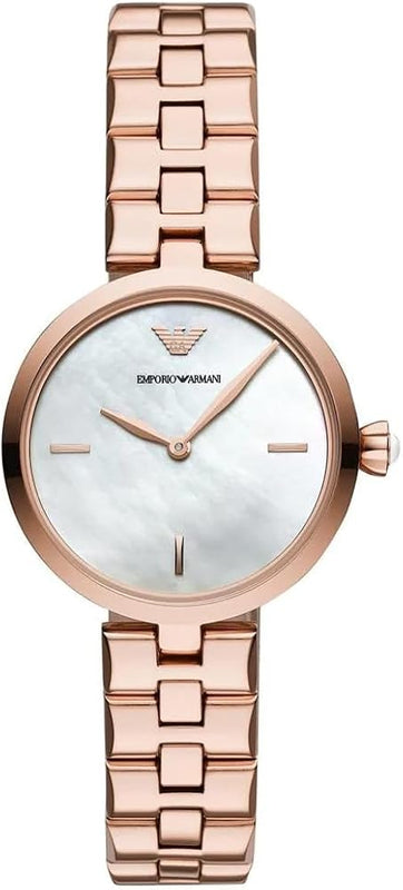 Emporio Armani Arianna Analog Mother of Pearl Dial Rose Gold Steel Strap Watch For Women - AR11196 Buy Now By Emporio Armani