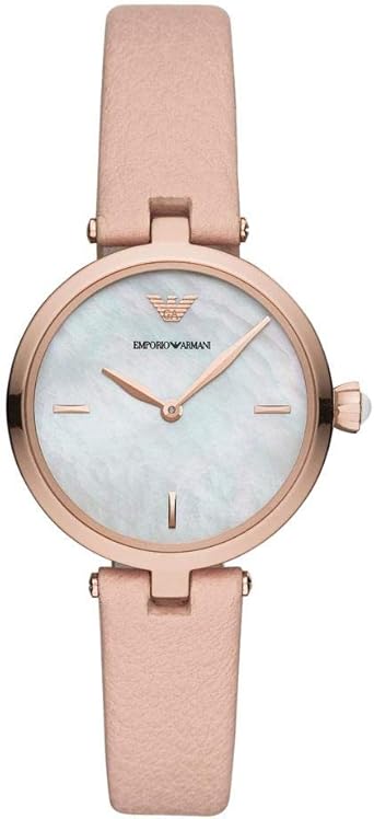 Emporio Armani Arianna Mother of Pearl Dial Pink Leather Strap Watch For Women - AR11199 Buy Now By Emporio Armani