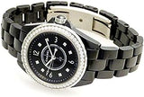 Chanel J12 Diamonds Ceramic Black Dial Black Steel Strap Watch for Women - J12 H3108 Buy Now By Chanel