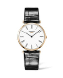 Longines La Grande Classique De Longines White Dial Black Leather Strap Watch for Women - L4.755.1.91.2 Buy Now By Longines
