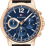 Tommy Hilfiger London Chronograph Blue Dial Brown Leather Strap Watch for Men - 1791532 Buy Now By Tommy Hilfiger