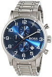 Hugo Boss Aeroliner Blue Dial Silver Steel Strap Watch for Men - 1513183 Buy Now By Hugo Boss