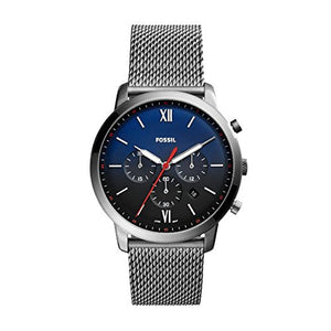 Fossil Neutra Chronograph Blue Dial Silver Mesh Bracelet Watch for Men - FS5383 Buy Now By Fossil