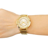 Guess Montauk Gold Dial Gold Steel Strap Watch for Women - W0933L2 Buy Now By Guess