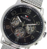 Tommy Hilfiger Chronograph Black Dial Silver Mesh Bracelet Watch for Men - 1791292 Buy Now By Tommy Hilfiger