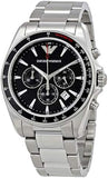 Emporio Armani Sigma Chronograph Black Dial Silver Steel Strap Watch For Men - AR6098 Buy Now By Emporio Armani