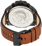 Diesel Mega Chief Quartz Black Dial Two Tone Leather Strap Watch For Men - DZ4305 Buy Now By Diesel