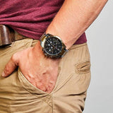 Tommy Hilfiger Decker Chronograph Black Dial Two Tone Steel Strap Watch for Men - 1791559 Buy Now By Tommy Hilfiger