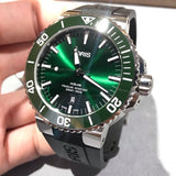 Oris Aquis Date Green Dial Black Rubber Strap Watch for Men - 0173377304157-0742464EB Buy Now By Oris