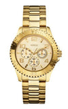 Guess BFF Multifunction Gold Dial Gold Steel Strap Watch for Men - W0231L2 Buy Now By Guess