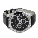 Hugo Boss Ikon Black Dial Black Leather Strap Watch for Men - 1513178 Buy Now By Hugo Boss
