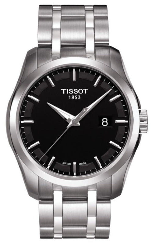 Tissot T Trend Couturier Chronograph Black Dial Silver Steel Strap Watch For Men - T035.410.11.051.00 Buy Now By Tissot