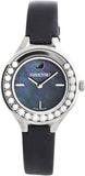 Swarovski Lovely Crystals Mother of Pearl Black Dial Black Leather Strap Watch for Women - 5242898 Buy Now By Swarovski