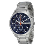 Armani Exchange Hampton Chronograph Blue Dial Silver Steel Strap Watch For Men - AX2155 Buy Now By Armani Exchange