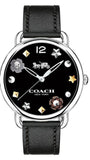 Coach Delancey Black Dial Black Leather Strap Watch for Women - 14502780 Buy Now By Coach