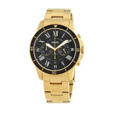 Fossil Inscription Automatic Black Dial Gold Steel Strap Watch for Men - FS5267 Buy Now By Fossil