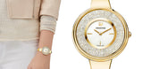 Swarovski Crystalline Bracelet White Dial Gold Steel Strap Watch for Women - 5269253 Buy Now By Swarovski