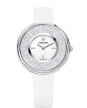 Swarovski Crystalline Pure White Dial White Leather Strap Watch for Women - 5275046 Buy Now By Swarovski