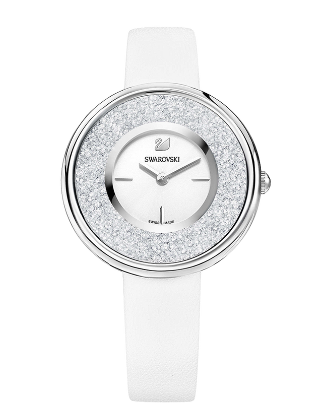 Swarovski Crystalline Pure White Dial White Leather Strap Watch for Women - 5275046 Buy Now By Swarovski