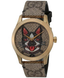 Gucci G-Timeless Brown Dial Brown Leather Strap Unisex Watch - YA1264057 Buy Now By Gucci