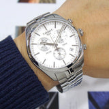 Tissot T Classic PR 100 Chronograph Silver Dial Silver Steel Strap Watch For Men - T101.417.11.031.00 Buy Now By Tissot