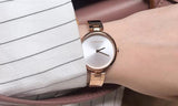 Calvin Klein Authentic White Dial Rose Gold Steel Strap Watch for Women - K8G23646 Buy Now By Calvin Klein