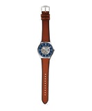 Fossil Forrester Luggage Automatic Skeleton Blue Dial Brown Leather Strap Watch for Men - ME3179 Buy Now By Fossil