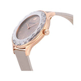 Swarovski Octea Nova Grey Dial Grey Leather Strap Watch for Women - 5295326 Buy Now By Swarovski