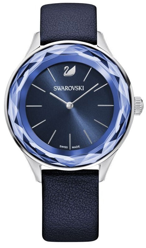 Swarovski Octea Nova Blue Dial Blue Leather Strap Watch for Women - 5295349 Buy Now By Swarovski